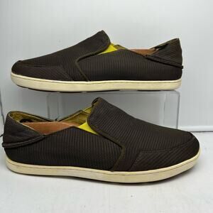 Olukai Shoes Mens 11.5 chocolate brown Hohea Mesh Slip Comfort Loafers